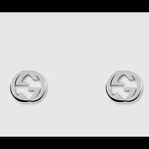 Gucci Interlocking G Earrings- Sterling Silver